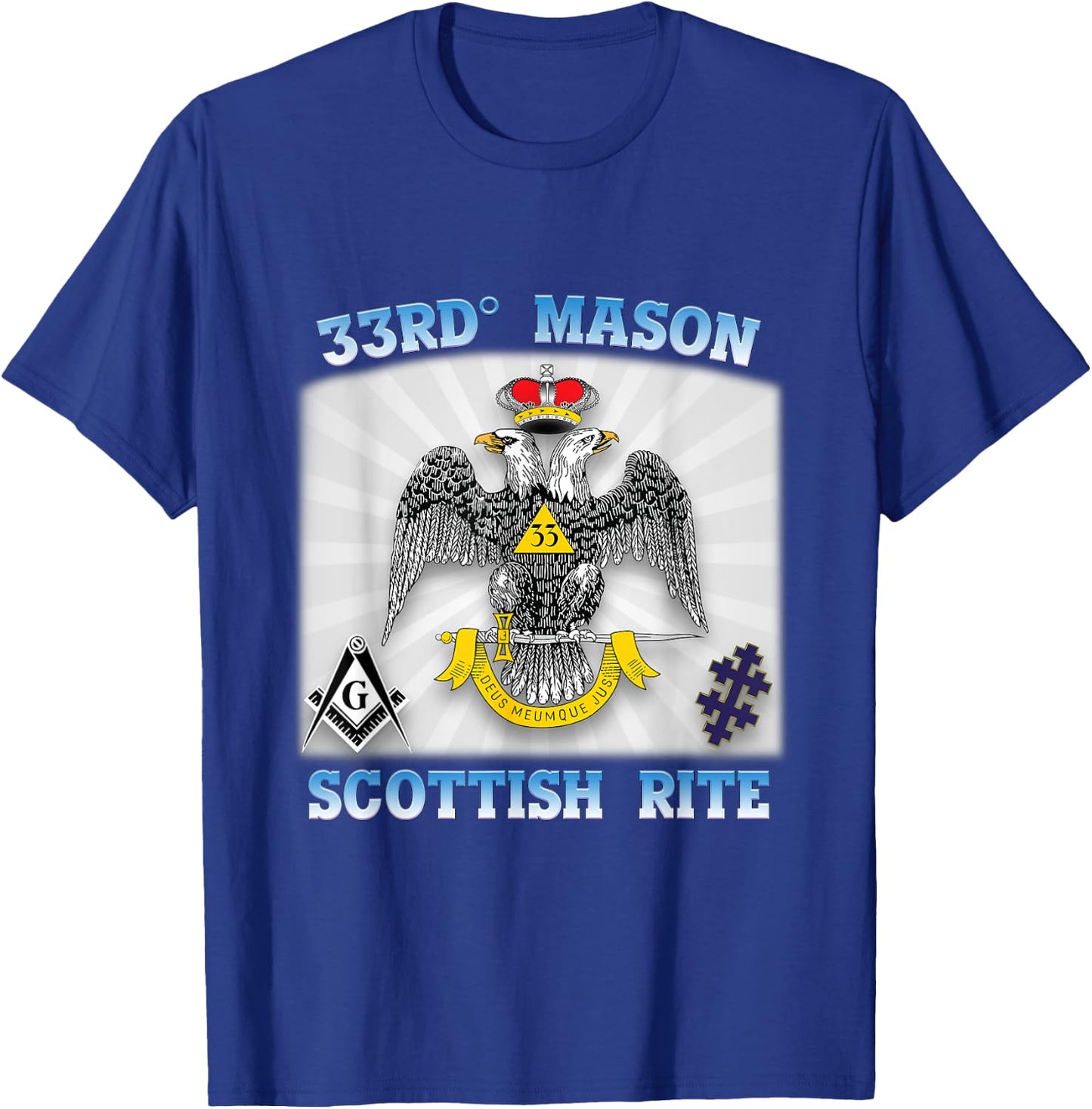 33rd Degree Mason Scottish Rite Masonic WD AASR 33 Valley OS T-Shirt - T-Shirt | Royal