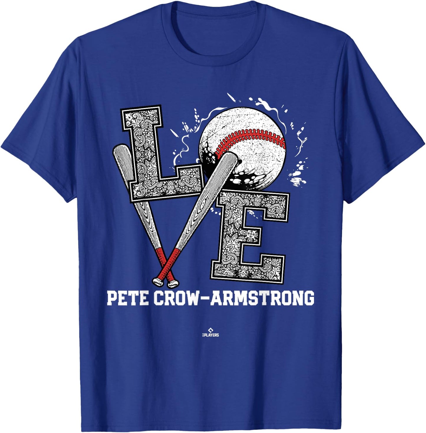 Distressed Baseball Love Pete Crow-Armstrong Chicago T-Shirt - T-Shirt | Royal