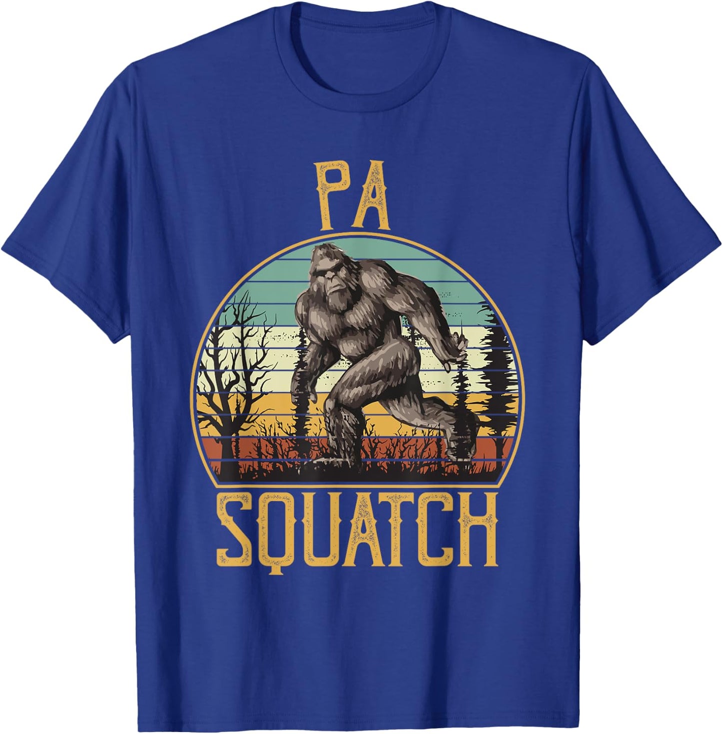 Pa Squatch Bigfoot Grandpa Sasquatch Family Matching T-Shirt - T-Shirt | Royal