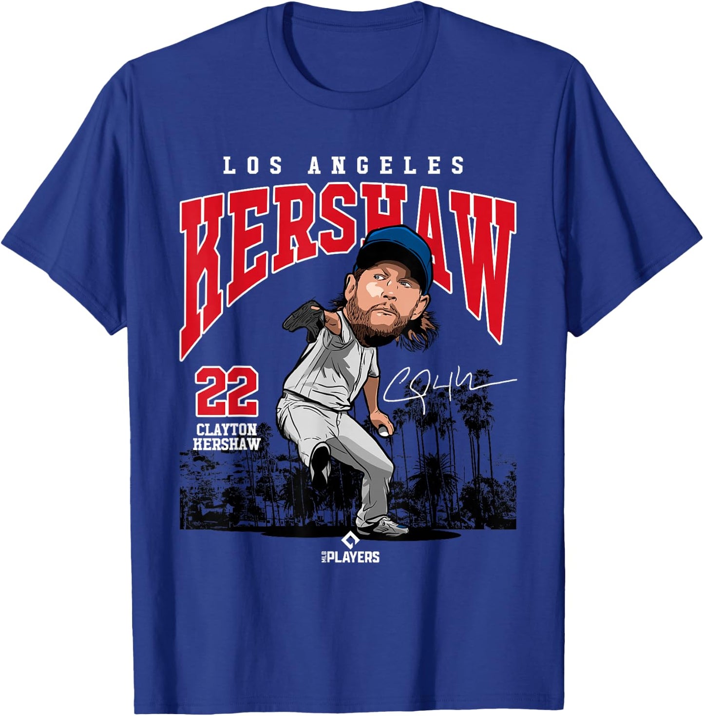 Clayton Kershaw | Los Angeles MLB Player League | MLBKER4042 T-Shirt - T-Shirt | Royal
