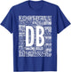 Defensive Back DB Position Football T-Shirt - T-Shirt | Royal