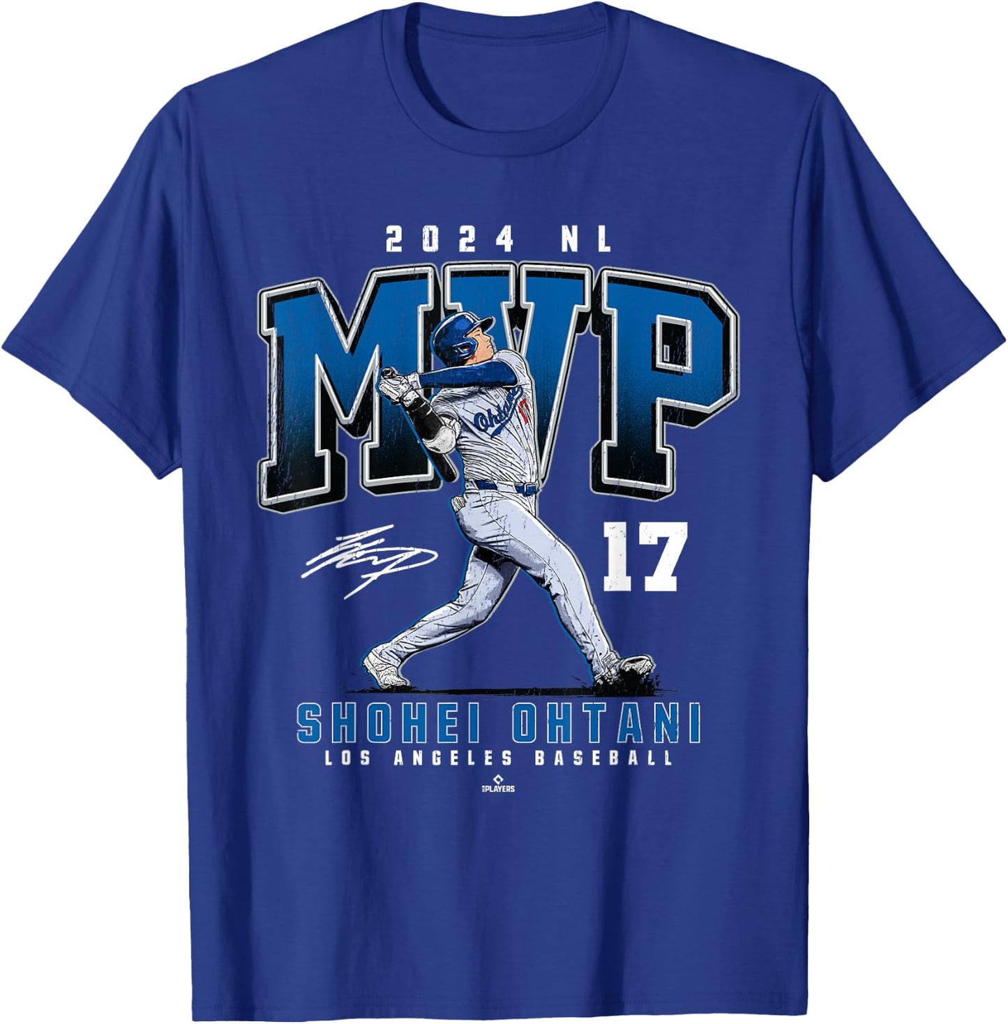 2024 NL MVP Shohei Ohtani Los Angeles Baseball MLBPA T-Shirt - T-Shirt | Royal