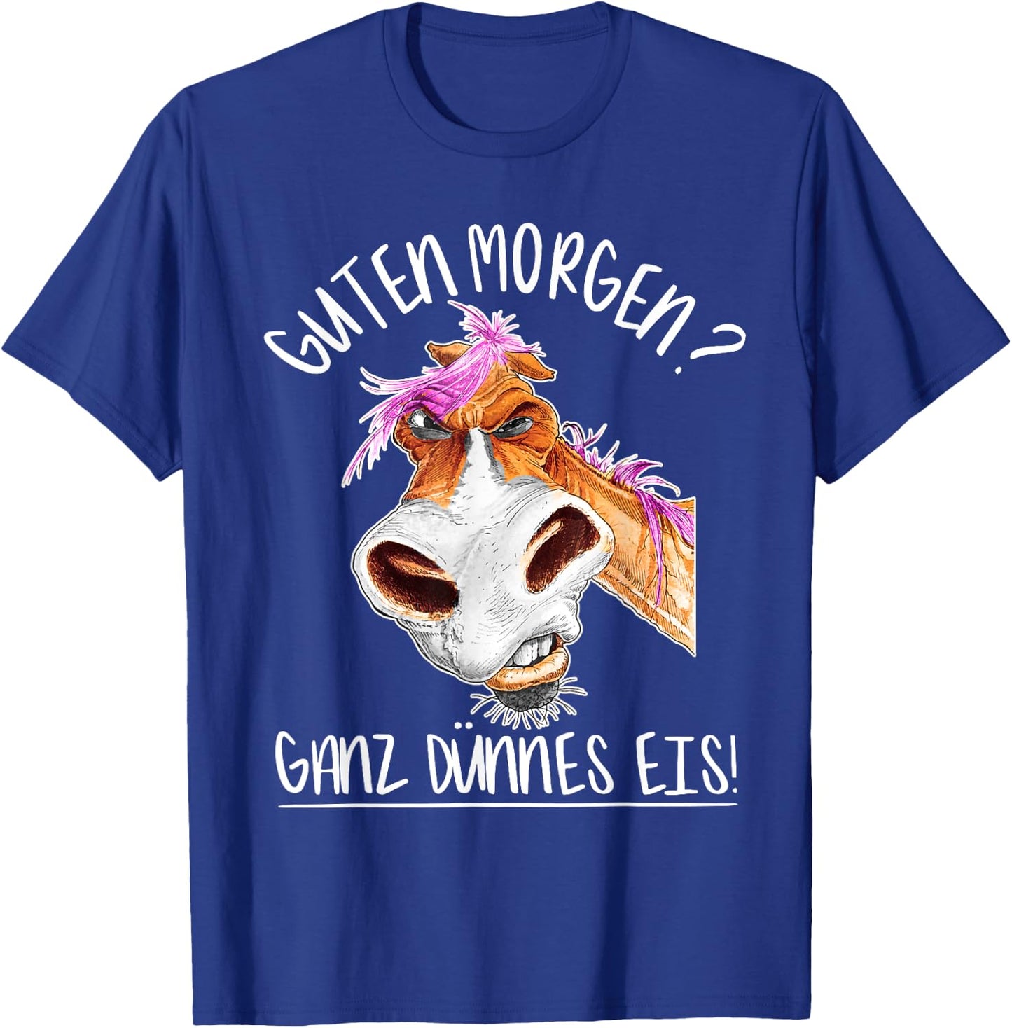 Guten Morgen Ganz Dünnes Eis I Lustiges Pferd Reiterin T-Shirt - T-Shirt | Royal