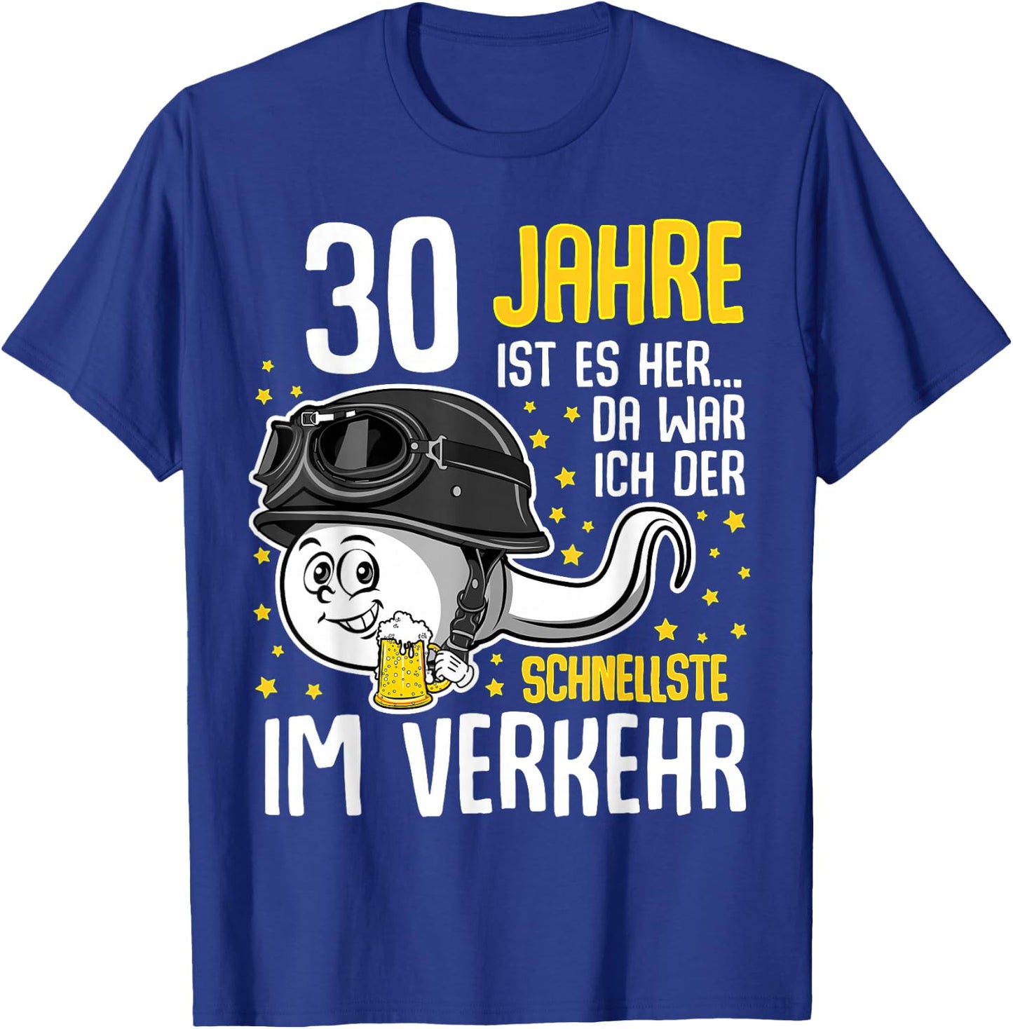 Men's "Vor 30 Jahren der Fastest in Traffic" 30th Birthday Man , black T-Shirt - T-Shirt | Royal