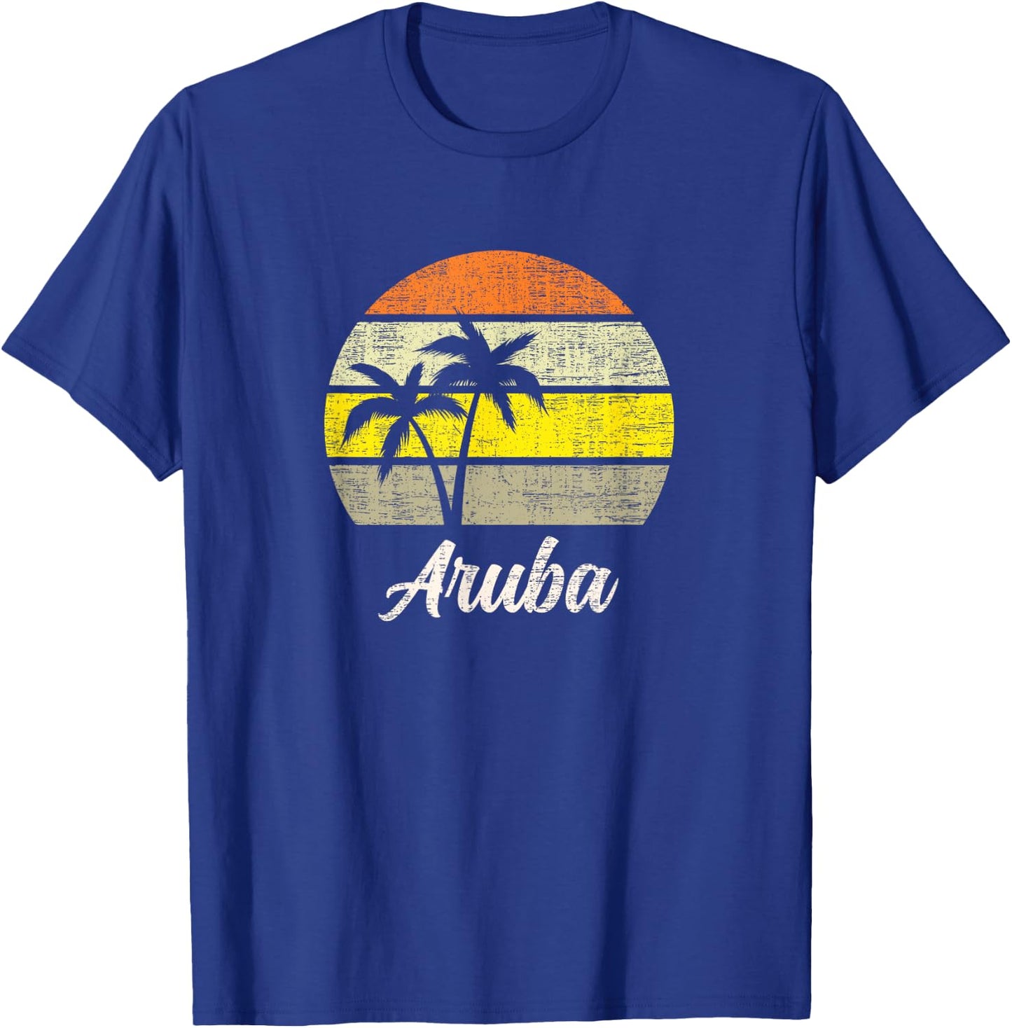 Vintage Aruba Caribbean 70s Retro Beach Surf Love Aruba T-Shirt - T-Shirt | Royal