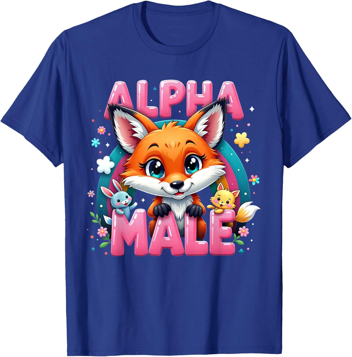 Fox Alpha Cute Foxes Meme Male Humor or Women T-Shirt - T-Shirt | Royal