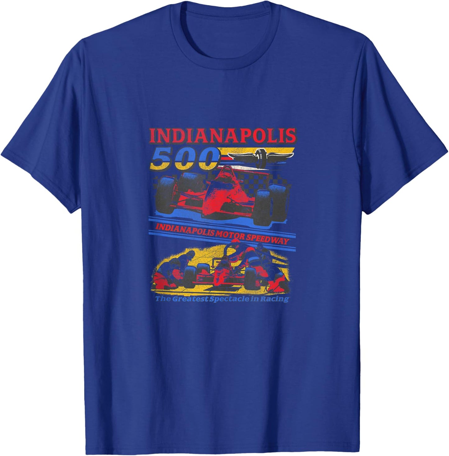 Indy 500 Indianapolis Motor Speedway The Greatest Spectacle T-Shirt - T-Shirt | Royal