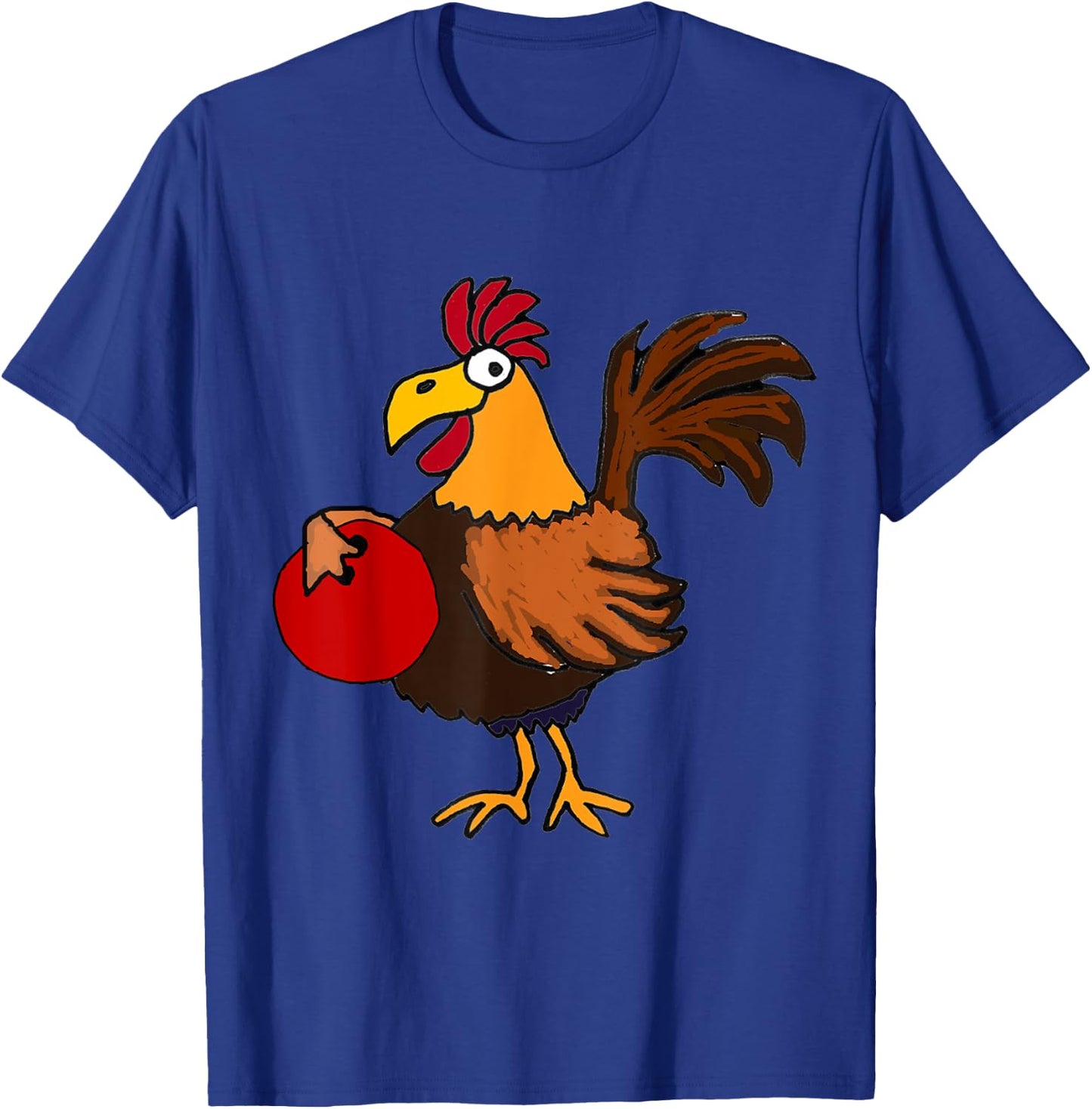SmileteesSports Funny Rooster Bowling T-Shirt - T-Shirt | Royal