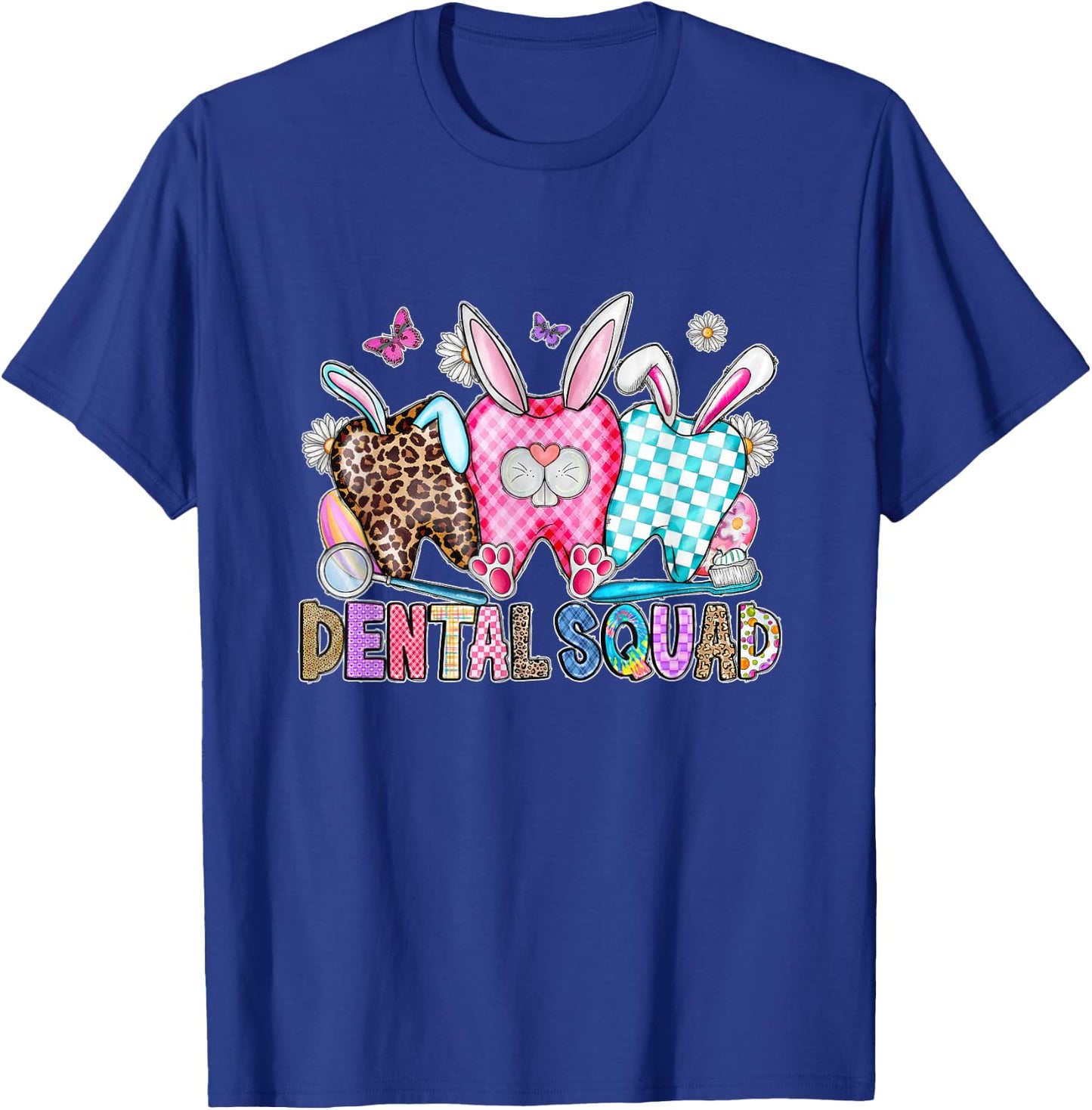 Dental Squad Tooth Dental Assistant Easter Day Easter Eggs T-Shirt - T-Shirt | Royal