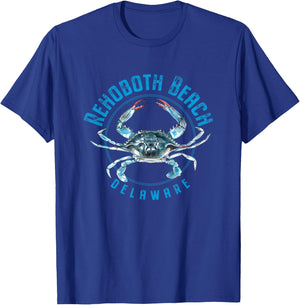 Rehoboth Beach Delaware Blue Crab Design T-Shirt - T-Shirt | Royal