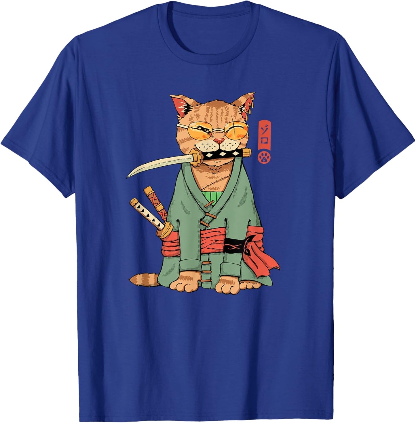 Zoro Cat Warrior T-Shirt - T-Shirt | Royal