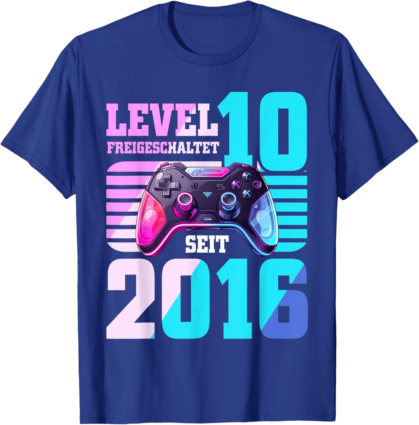 10. Geburtstag Junge Mädchen 2016 Gaming Level 10 Jahre T-Shirt - T-Shirt | Royal