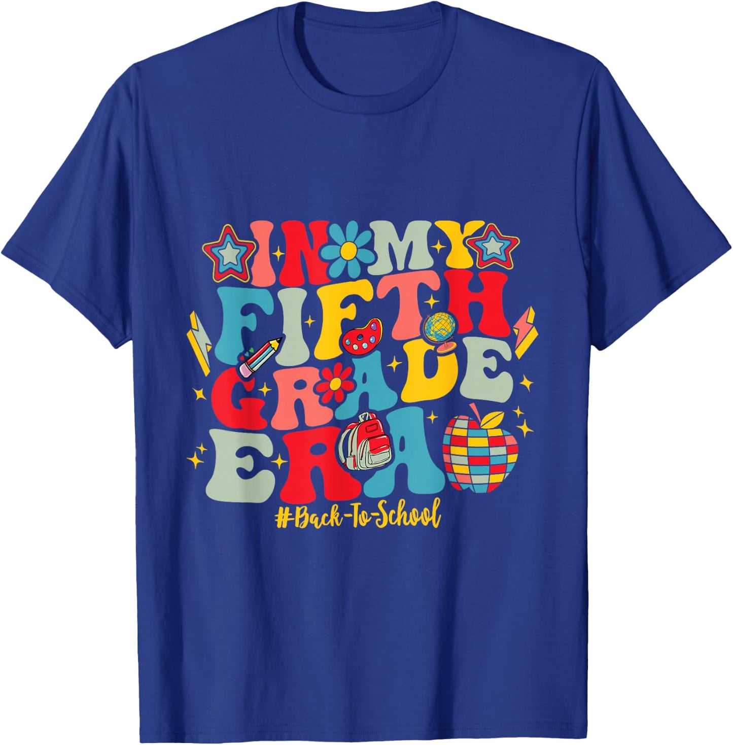In My Fifth Grade Era 5th Grade Back To School Teacher Kids T-Shirt - T-Shirt | Royal