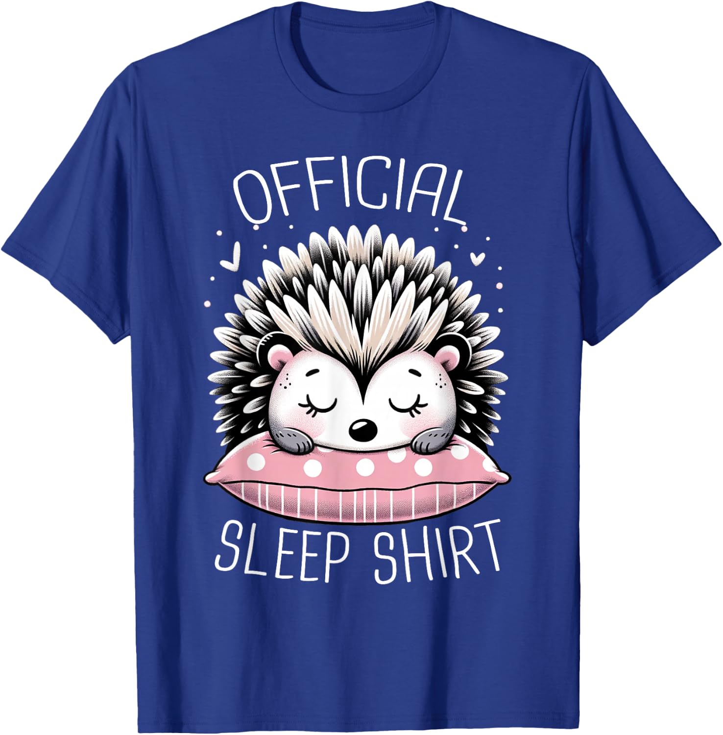 Hedgehog Official Sleep Shirt Pajama Animal Night T-Shirt - T-Shirt | Royal