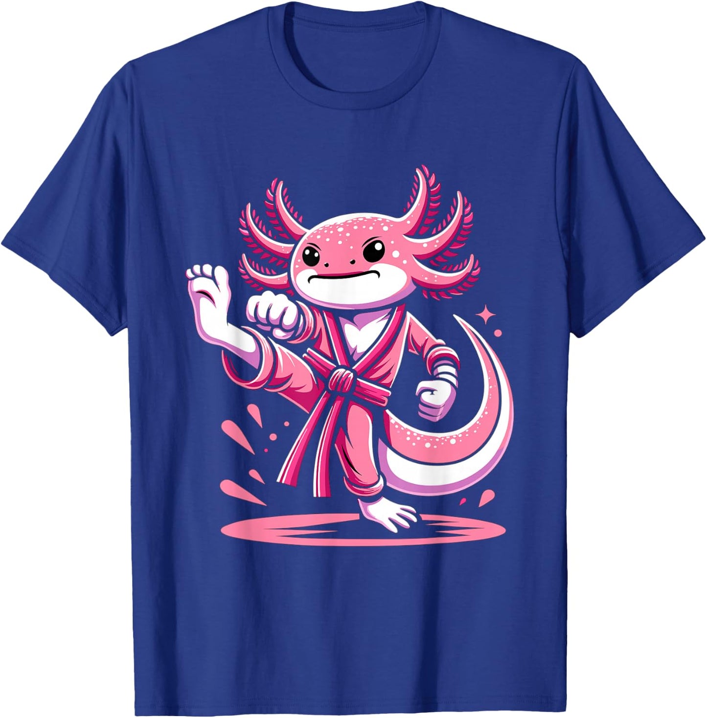 Karate Axolotl Martial Arts Taekwondo Kickboxing For Boys T-Shirt - T-Shirt | Royal