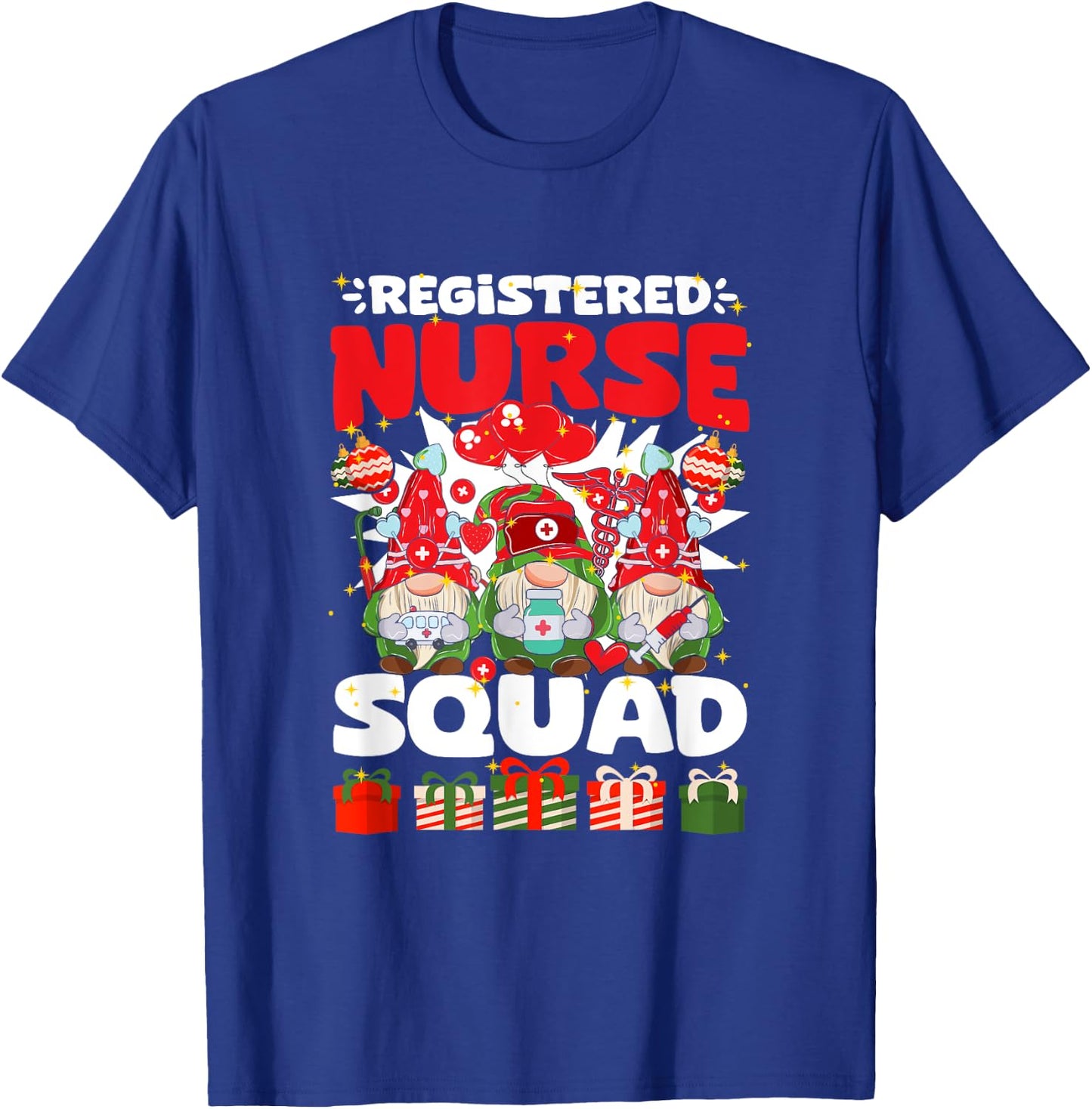 Registered Nurse Squad RN Gnomies Nursing Nurse Gnome T-Shirt - T-Shirt | Royal