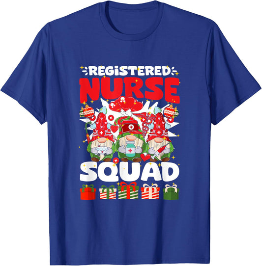 Registered Nurse Squad RN Gnomies Nursing Nurse Gnome T-Shirt - T-Shirt | Royal