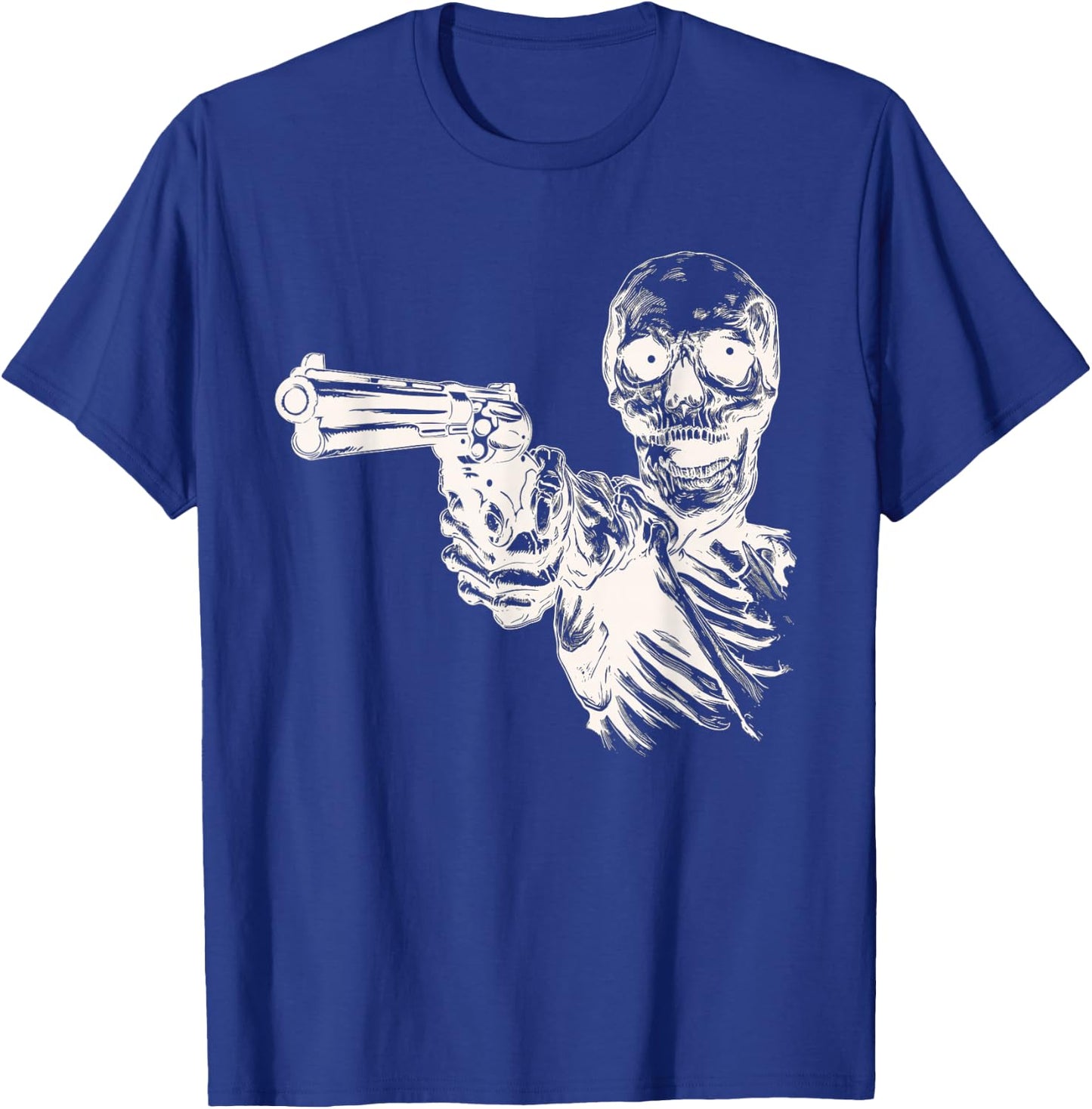 Cool skeleton with pistol T-Shirt - T-Shirt | Royal
