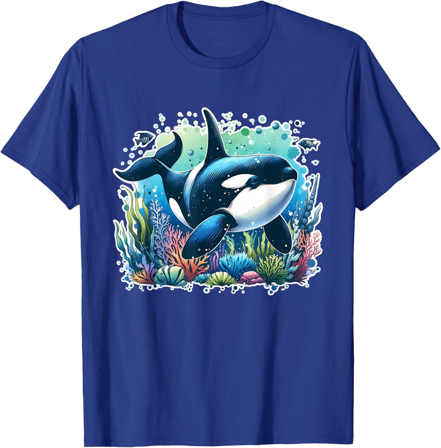 Orca Beautiful Whale Animal Graphic Orca T-Shirt - T-Shirt | Royal