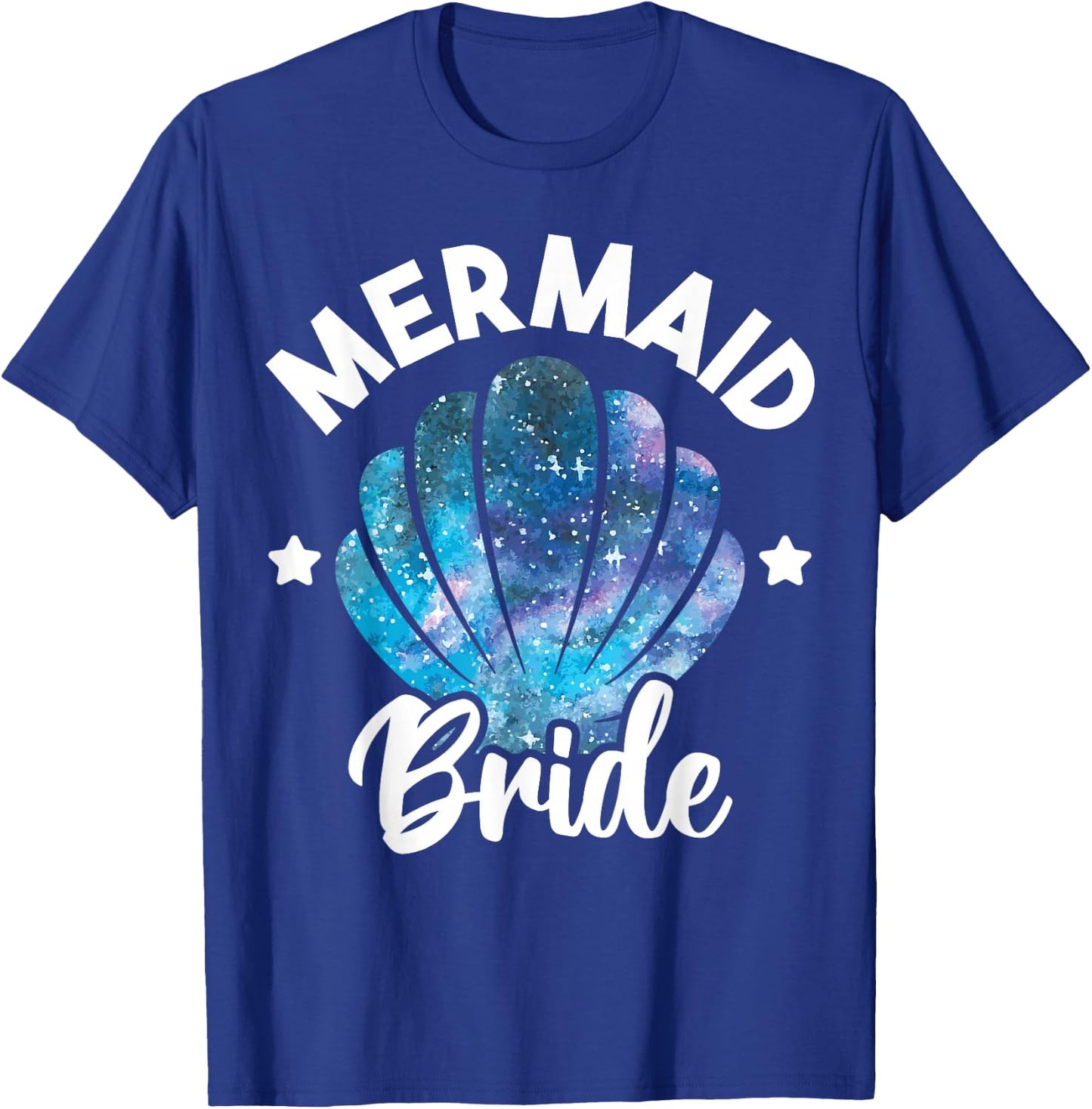 Cute Mermaid Bride Seashell Matching Mermaid Squad Party T-Shirt - T-Shirt | Royal