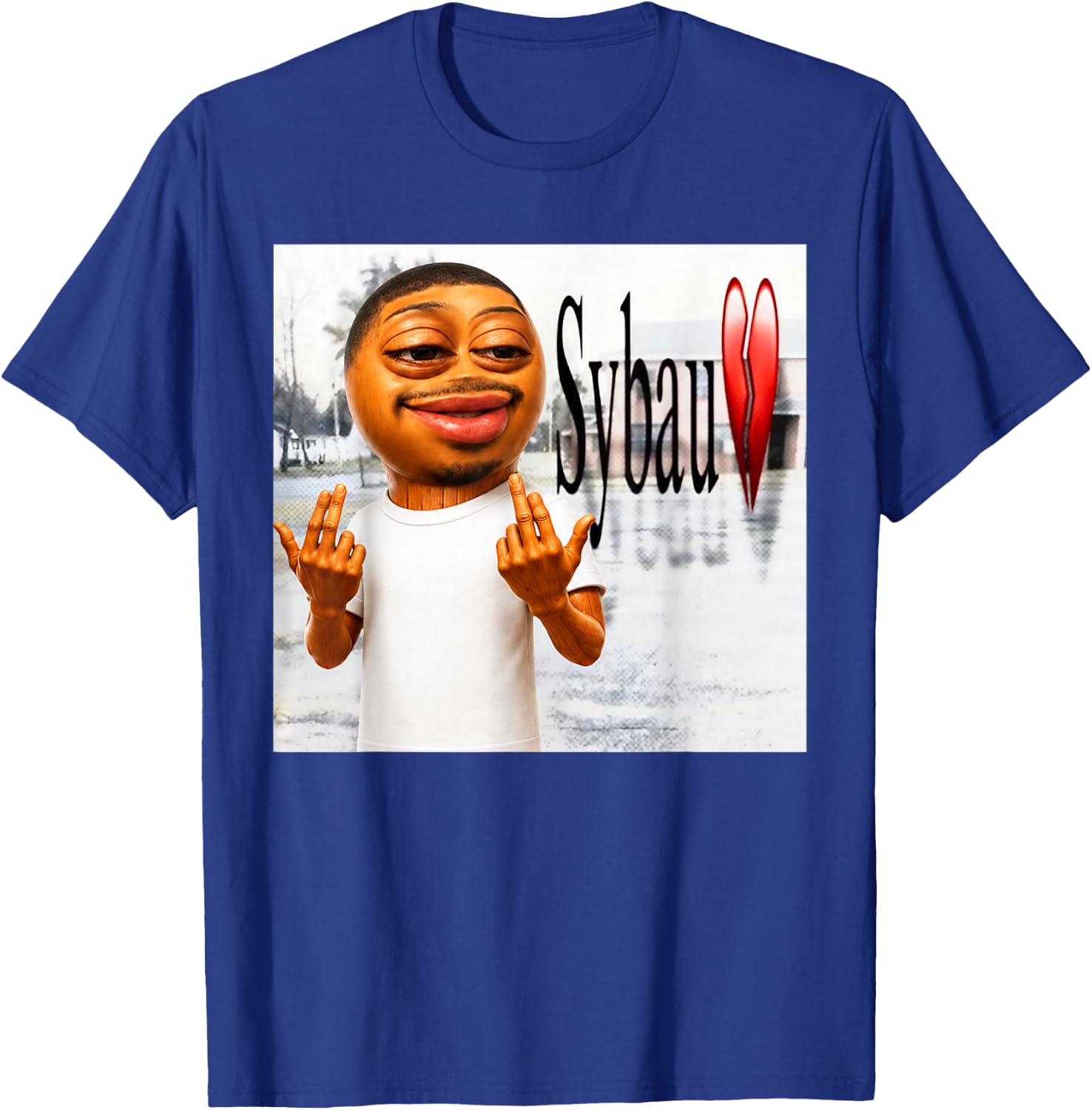 Funny Tung Tung Flight SYBAU Tuff Brainrot Meme T-Shirt - T-Shirt | Royal