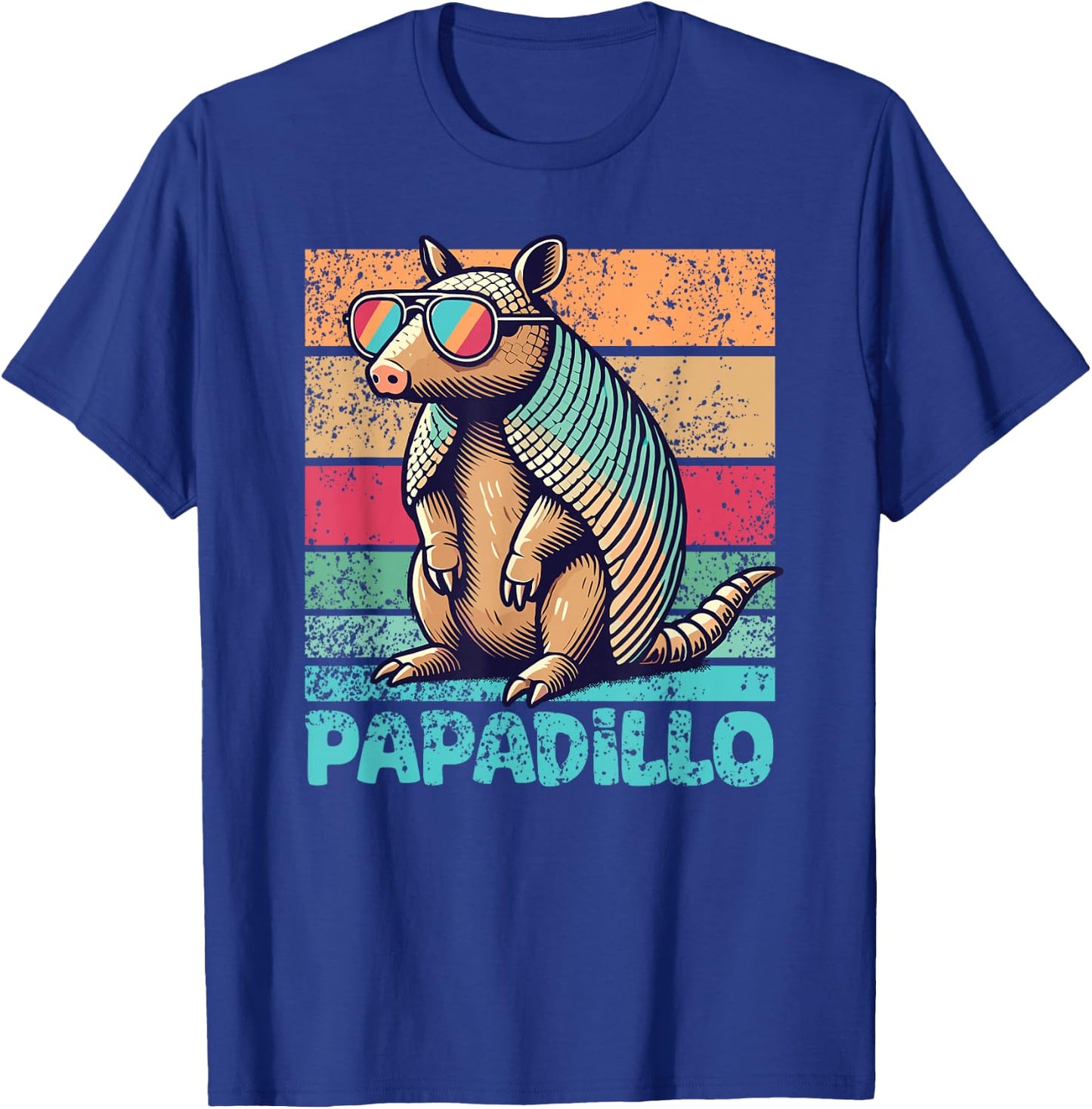 Papadillo Father's Day Best Dad Armadillo T-Shirt - T-Shirt | Royal