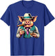 Pig Cigar And Whiskey T-Shirt - T-Shirt | Royal