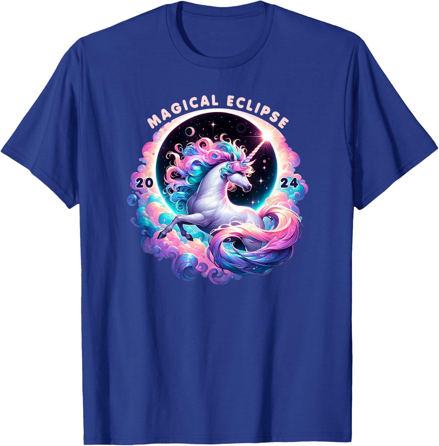 2024 Total Solar Eclipse Totality Unicorn Magical Eclipse T-Shirt - T-Shirt | Royal