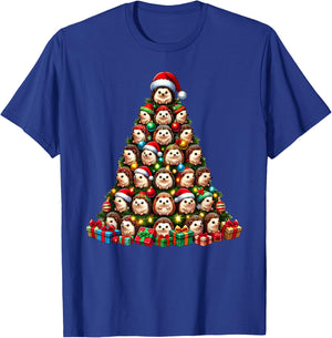 Hedgehog Christmas Tree Funny Hedgehog Xmas T-Shirt - T-Shirt | Royal
