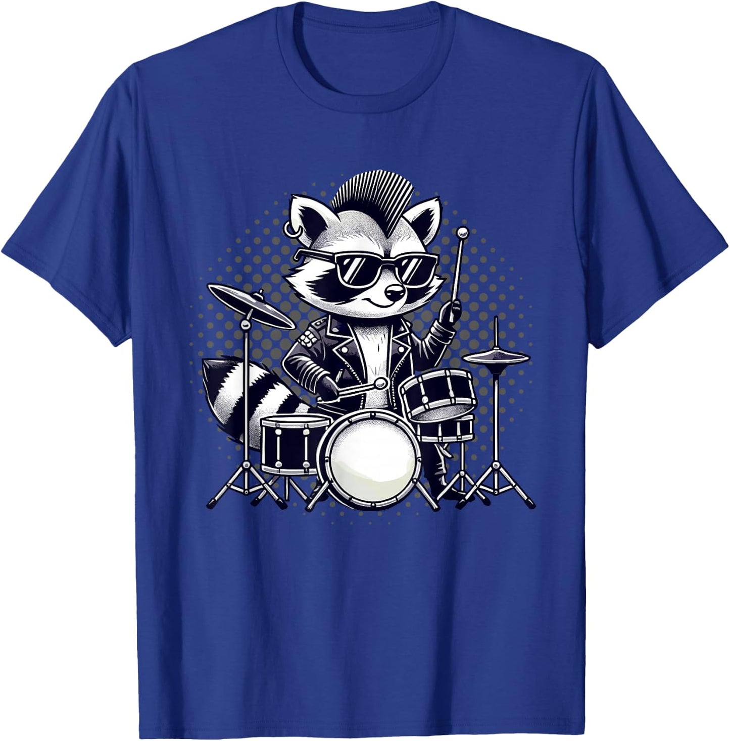 Drummer & Drums | Musician, Music | Boys, Funny Raccoon , Black, S T-Shirt - T-Shirt | Royal
