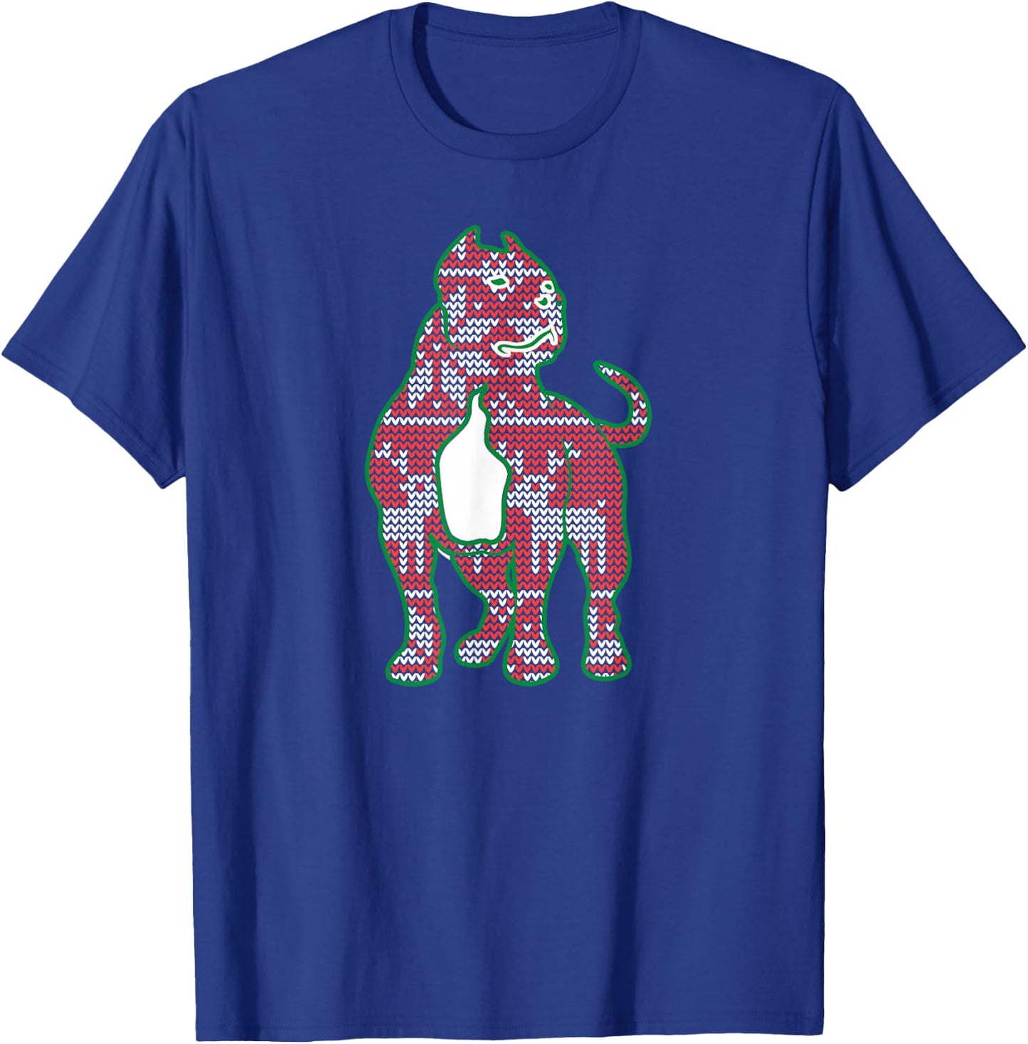 American Bully Dog Ugly Sweater Christmas Puppy Dog Lover T-Shirt - T-Shirt | Royal