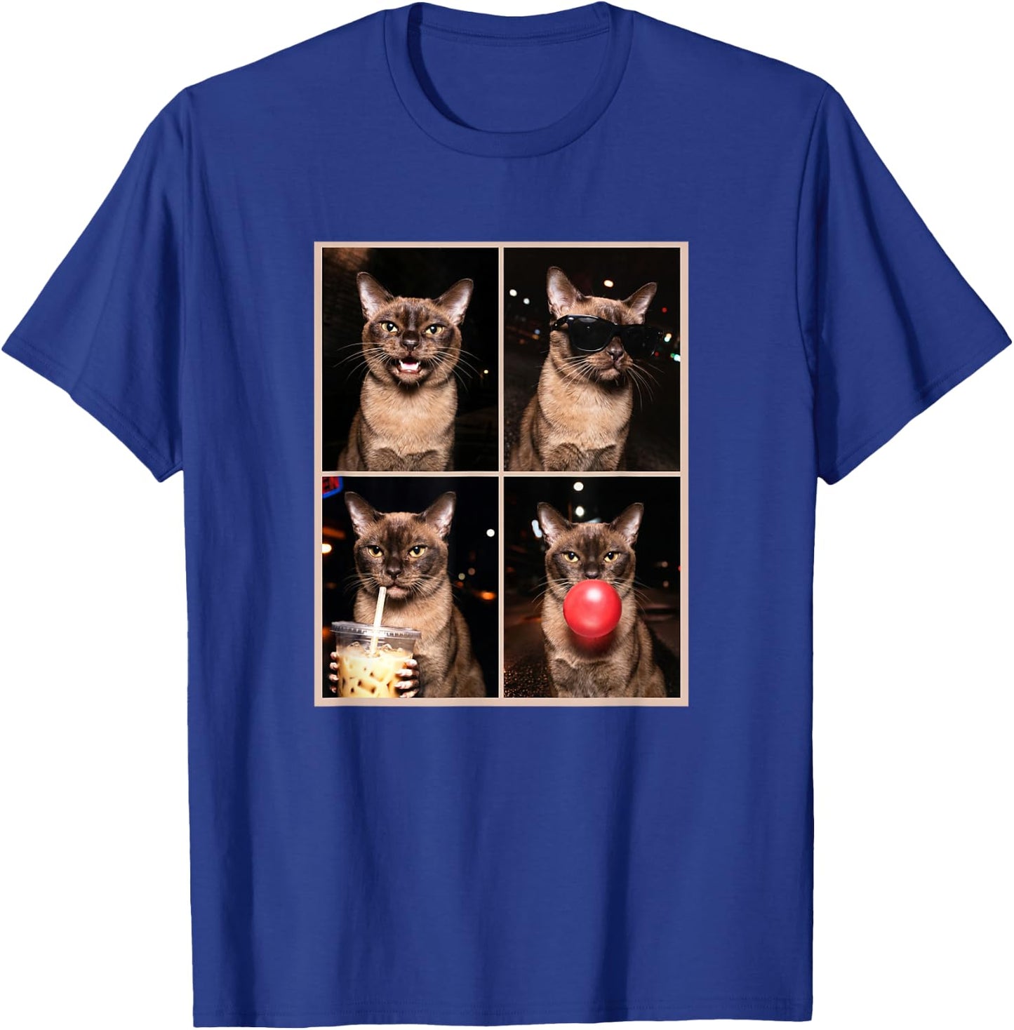 Funny Photo Booth Meme Burmese cat T-Shirt - T-Shirt | Royal