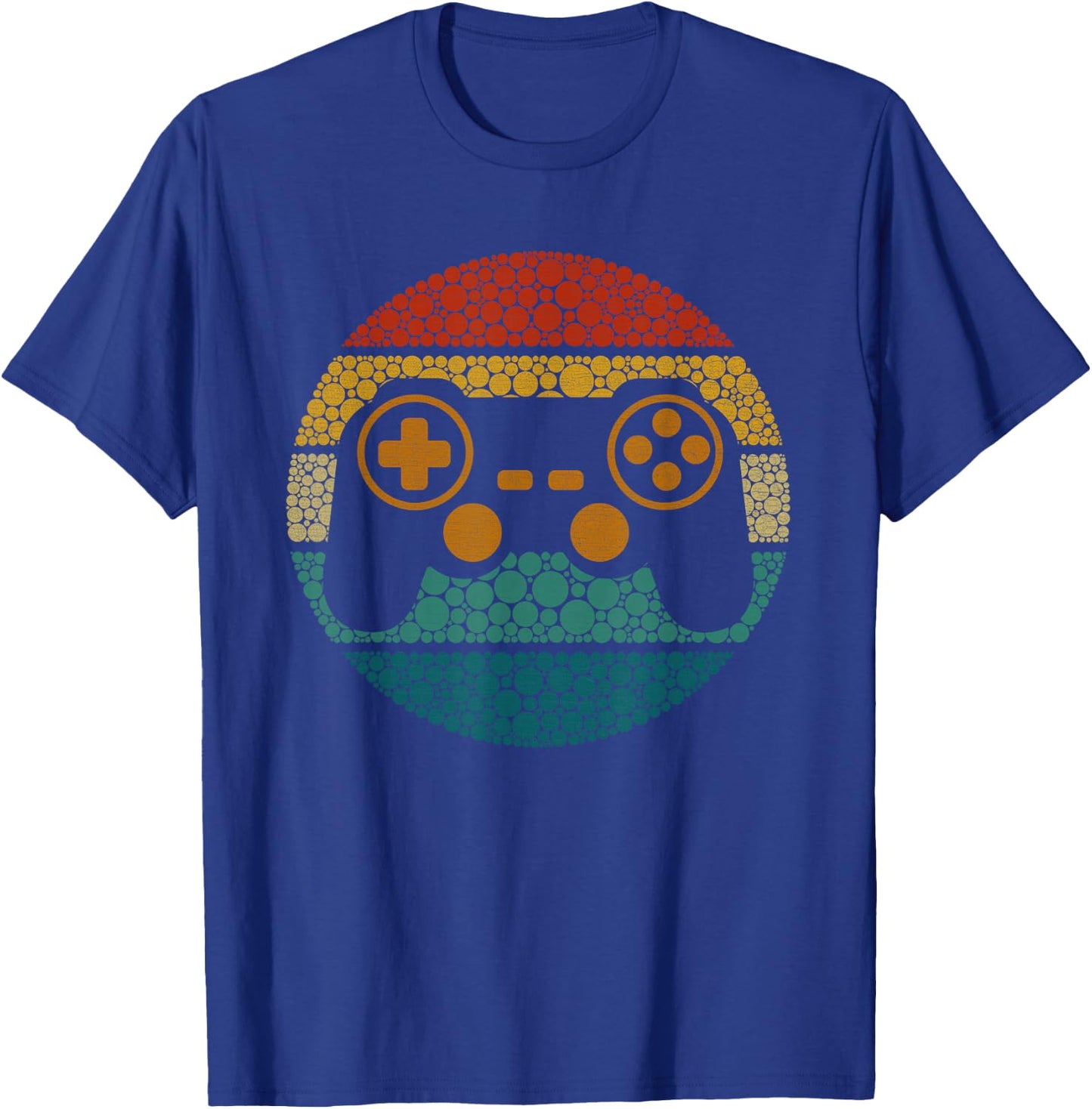 Retro Polka Dots Gaming Controller Video Gamers Dot Day Boys T-Shirt - T-Shirt | Royal