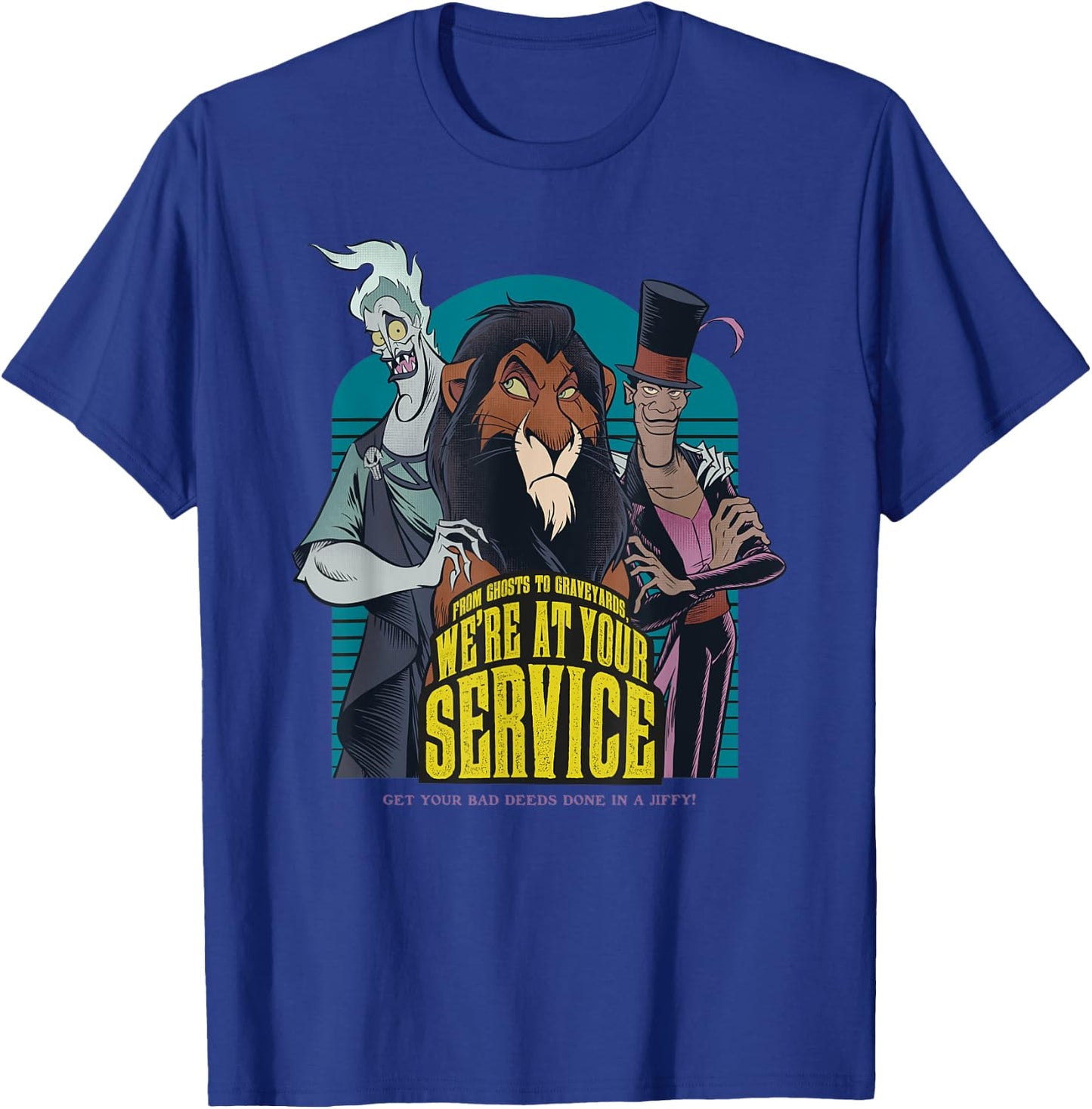 Villains Scar Hades Doctor Facilier Poster , Black, S T-Shirt - T-Shirt | Royal