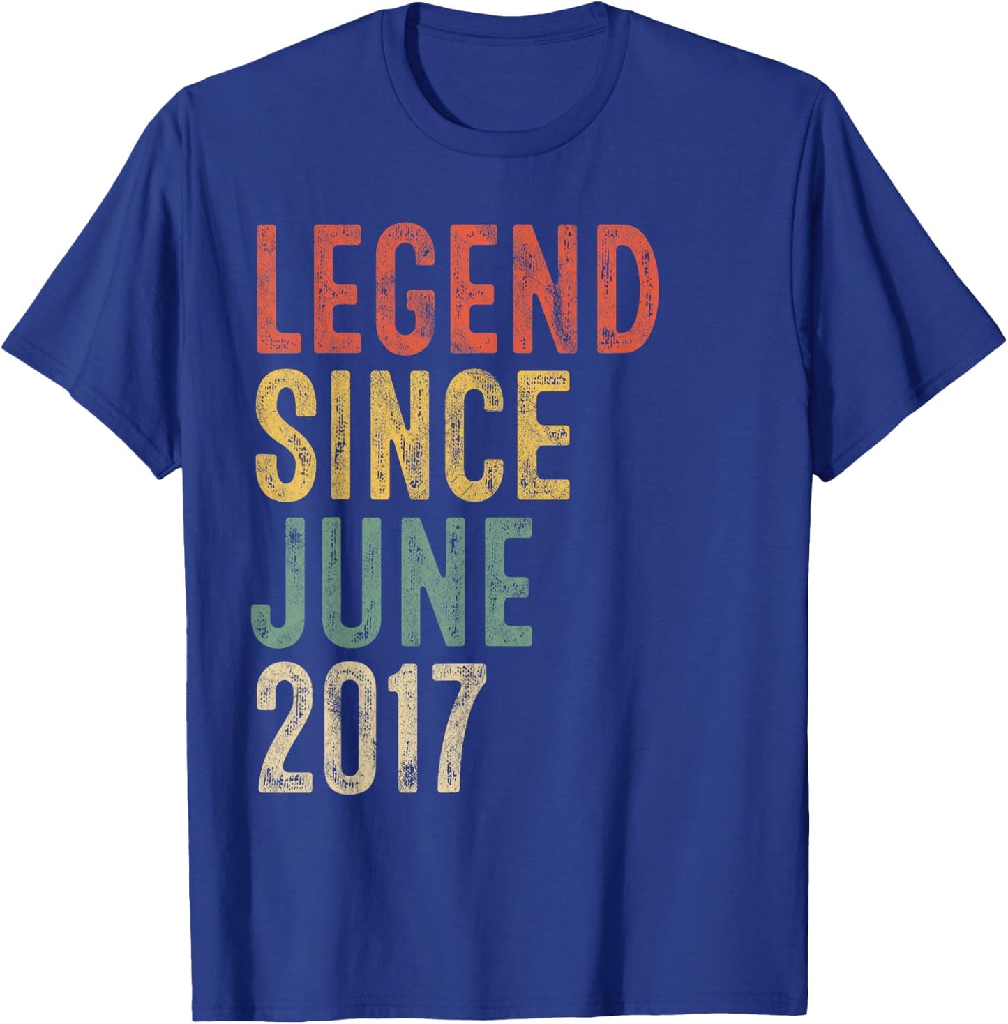 Legend Since June 2017 9th Birthday Boy Girl 9 Year Old T-Shirt - T-Shirt | Royal