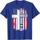 Men's Patriotic Christian Free Indeed Faith Cross USA Flag T-Shirt - T-Shirt | Royal