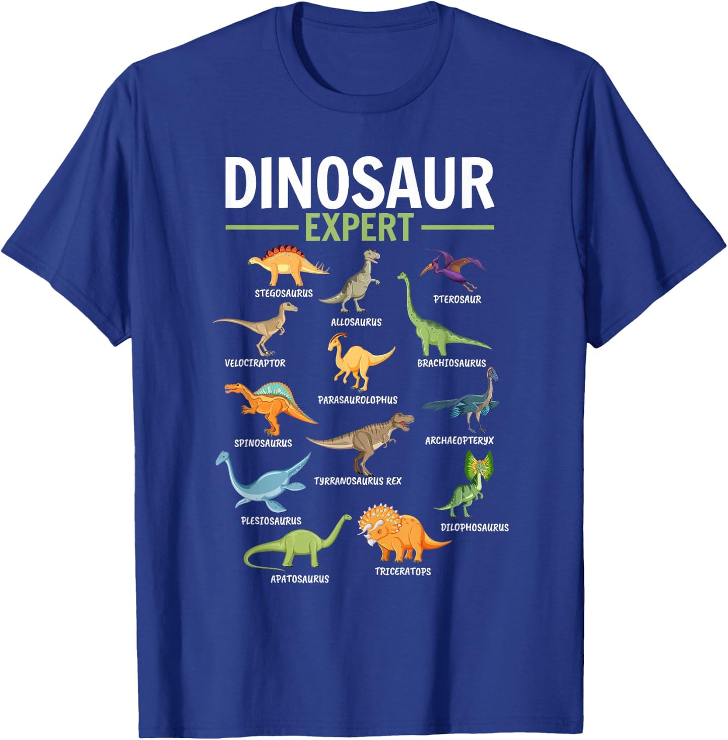 Dino Dinosaur Expert T-Shirt - T-Shirt | Royal
