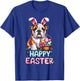 Happy Easter Day English Bulldog Cute Easter Bunny Women Kid T-Shirt - T-Shirt | Royal