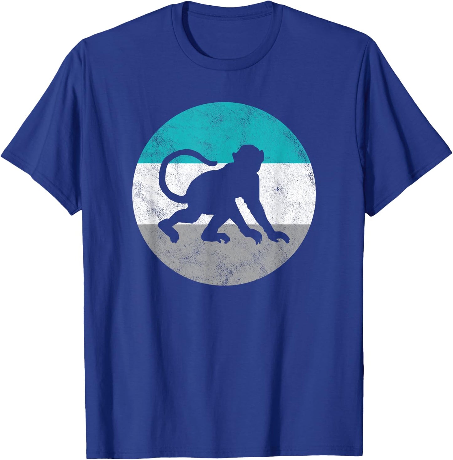 Monkey Retro Gift Women Boys & Girls T-Shirt - T-Shirt | Royal
