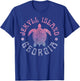 Jekyll Island Georgia Sea Turtle Beach Summer Ocean Cute Men Women Girls Kids T-Shirt - T-Shirt | Royal