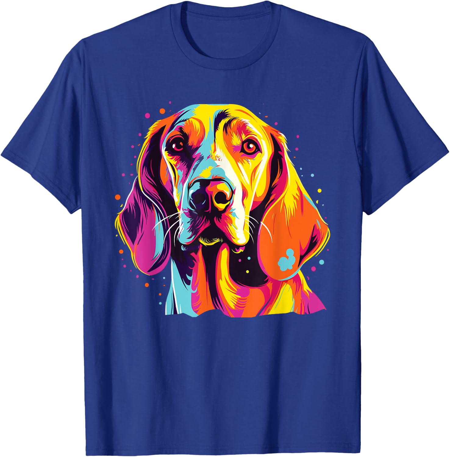 Watercolor Colorful English Foxhound Dog T-Shirt - T-Shirt | Royal