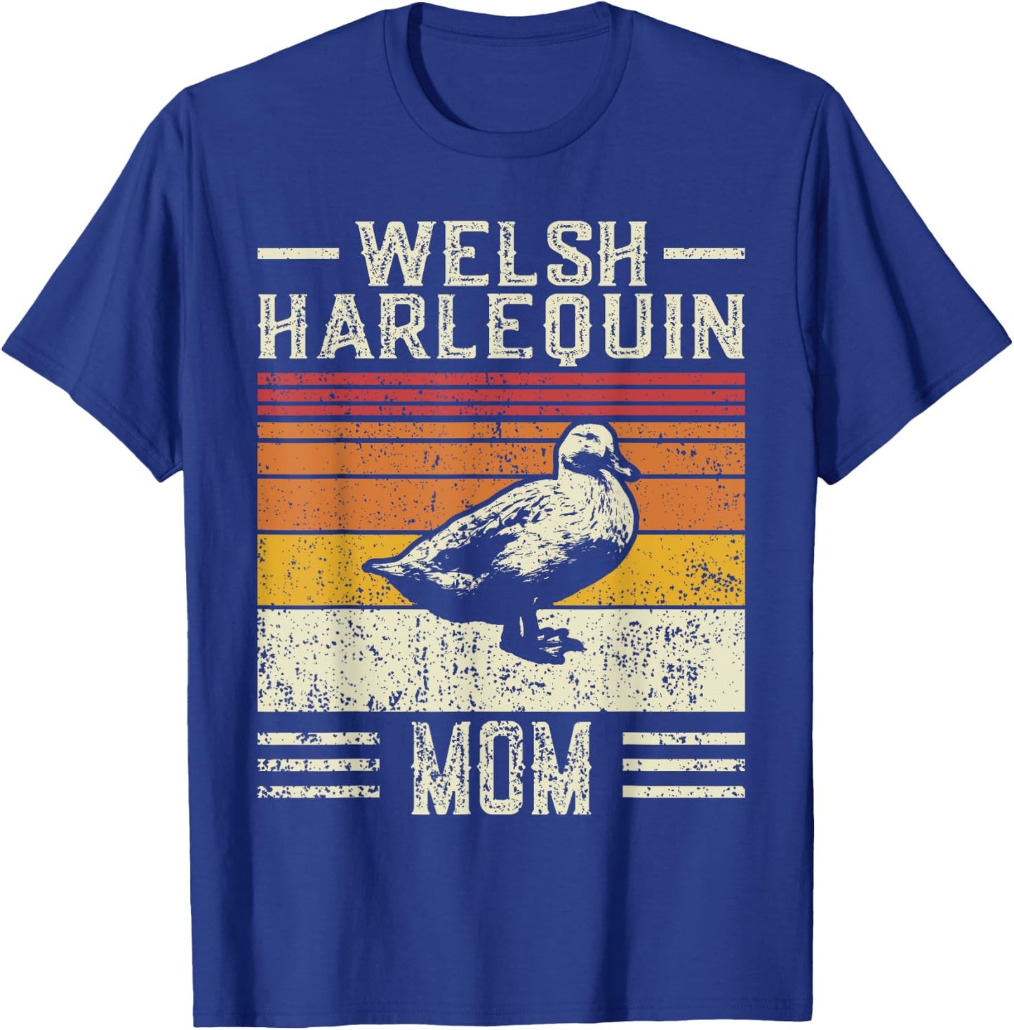Best Duck Mom Women - Vintage Welsh Harlequin T-Shirt - T-Shirt | Royal