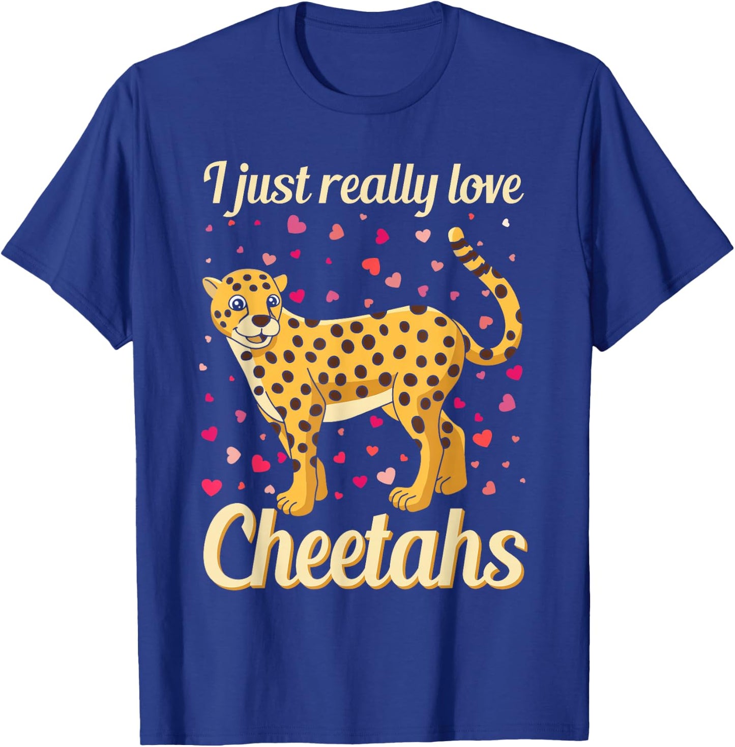 Wildlife Safari Kids Leopard I Just Really Love Cheetahs T-Shirt - T-Shirt | Royal