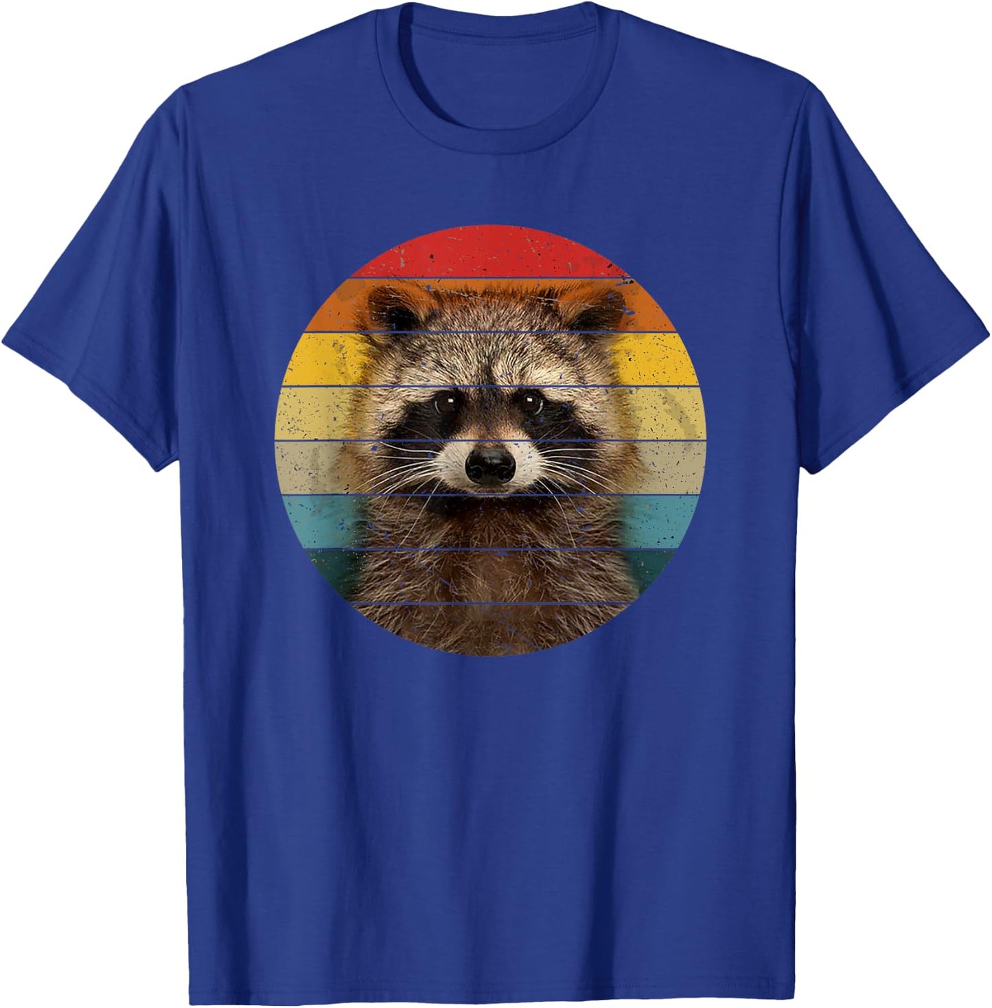 Retro Vintage Raccoon Sunset Baby Waschbär Geschenk T-Shirt - T-Shirt | Royal