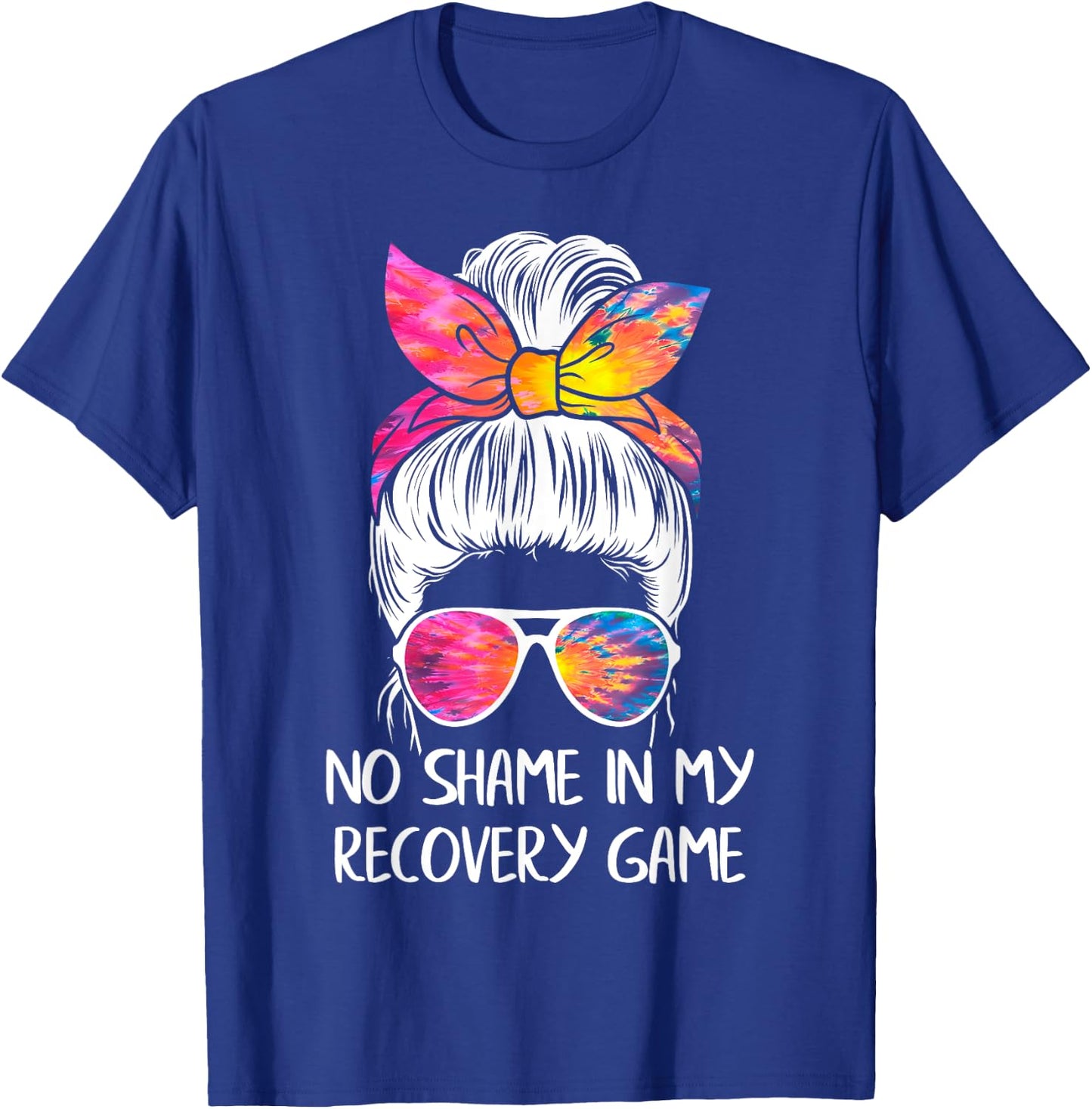No Shame In My Recovery Game - Sobriety AA NA Anniversary T-Shirt - T-Shirt | Royal
