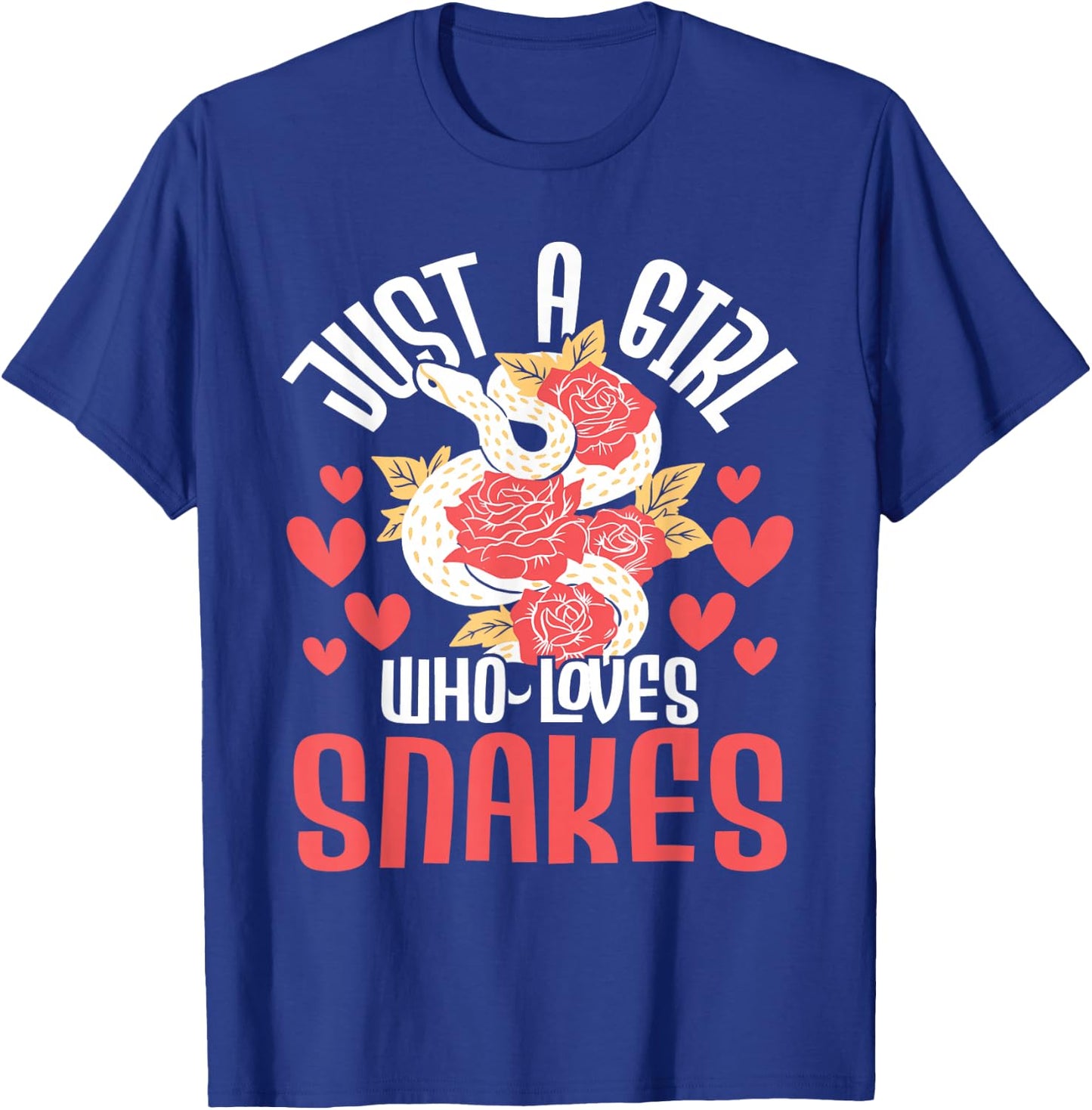Just A Girl Who Loves Snakes - Zoo Snake Lover Herpetologist T-Shirt - T-Shirt | Royal