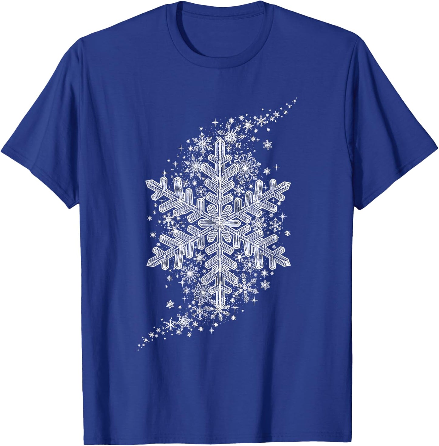 Winter Snowflake Pattern , Women, Kids T-Shirt - T-Shirt | Royal