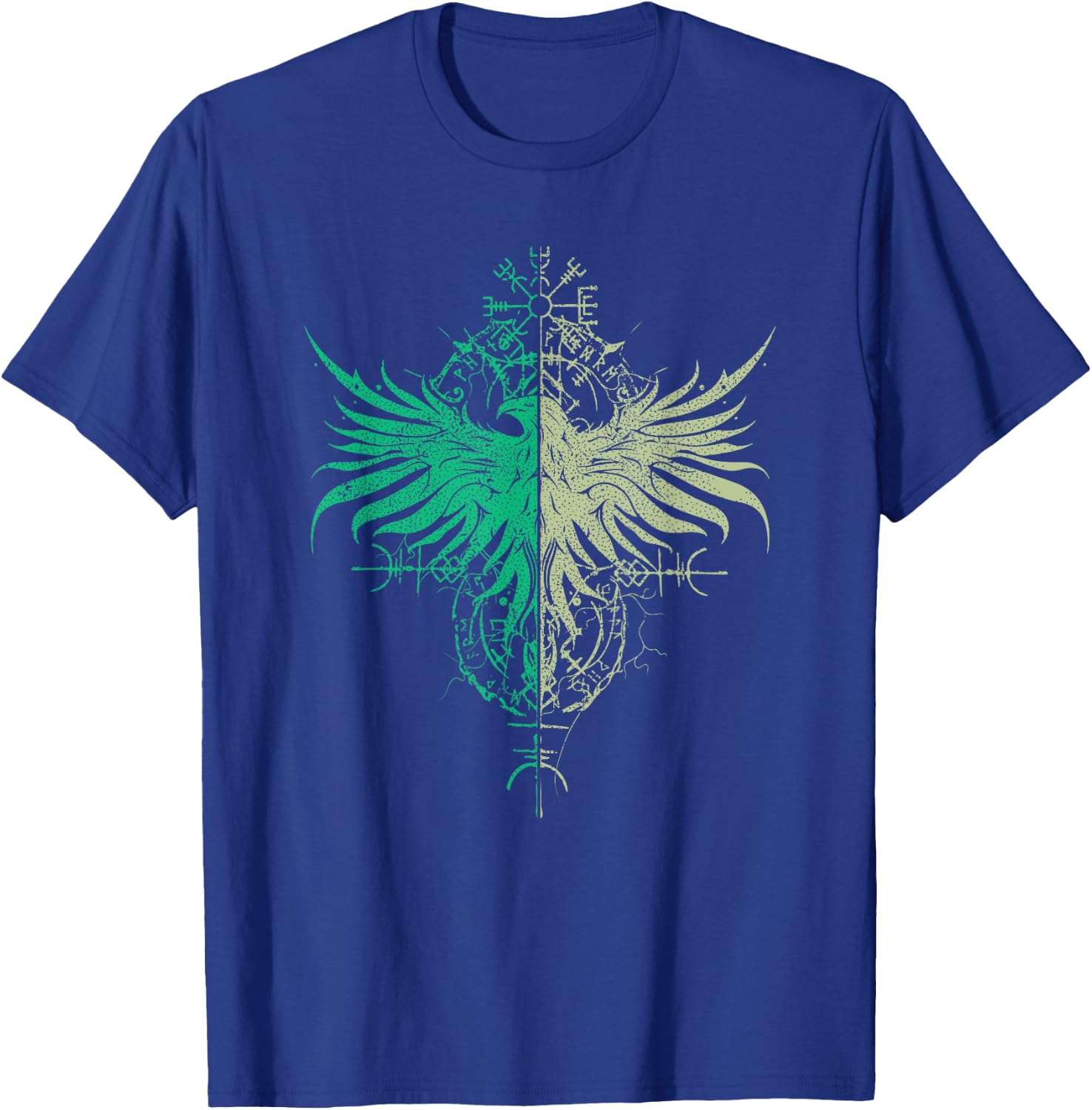 Viking Valhalla Krieger Normanne Runenkreis Gtter Walhalla Raven Odin's Runes Nordic Compass Viking T-Shirt - T-Shirt | Royal