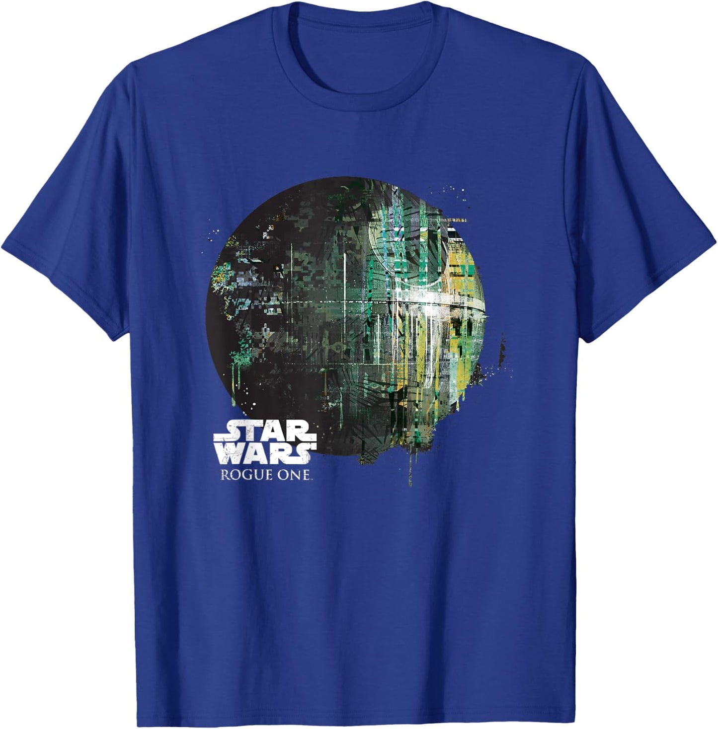 Star Wars Rogue One Epic Death Star Dripping Big Chest Logo T-Shirt - T-Shirt | Royal