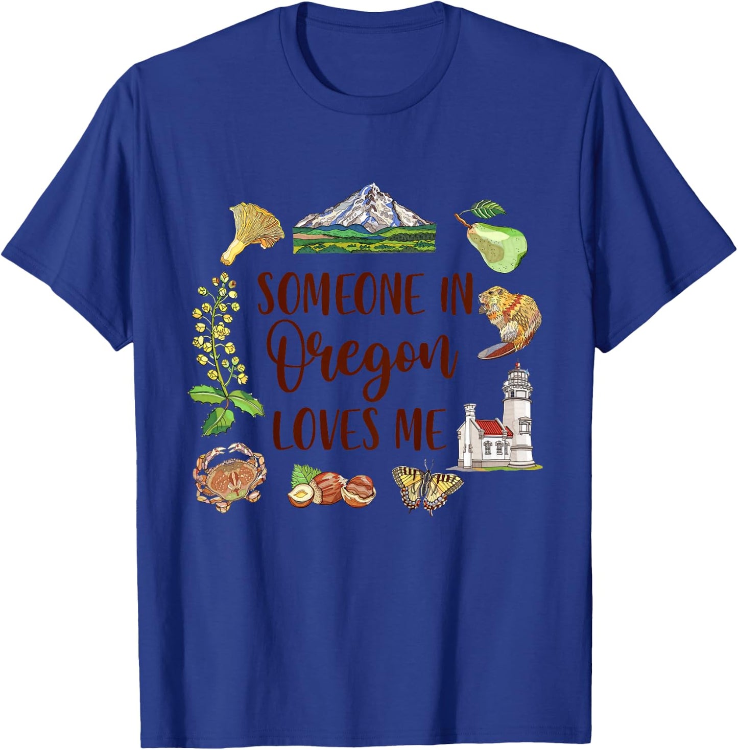 Kids Oregon Baby Oregon Travel Trip Someone In Oregon Loves Me T-Shirt - T-Shirt | Royal